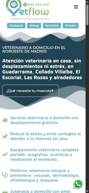 Versión móvil de VetFlow